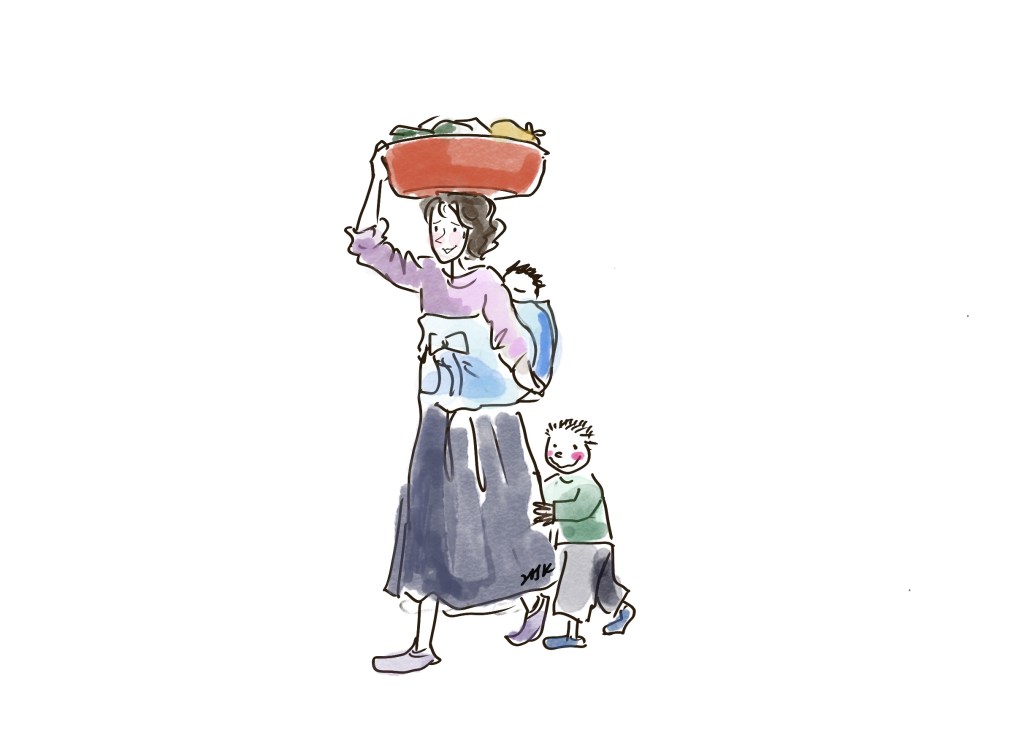 엄마의 정수리
